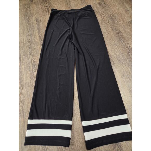 Joseph Ribkoff Black White Cruise Control Stretchy Flowy Pants Size 6 - Picture 3 of 4